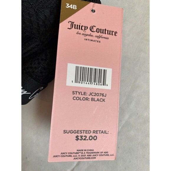 Juicy Couture Push Up Sexy Glam Lace Bra Sz 34B - Picture 4 of 9